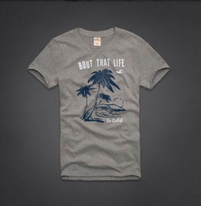 Hollister Hombres De Cuello Redondo Corto Remera HCO4068